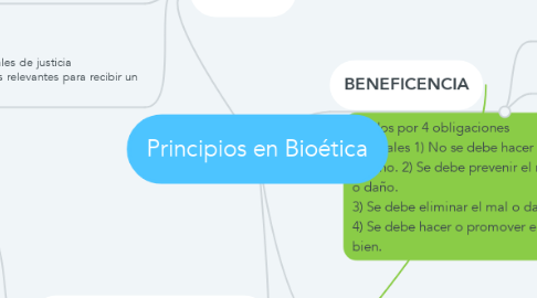 Mind Map: Principios en Bioética