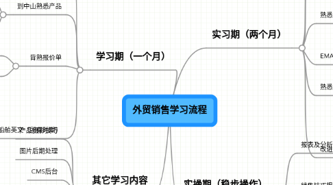 Mind Map: 外贸销售学习流程