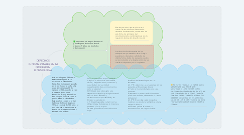 Mind Map: DERECHOS FUNDAMENTALES EN MI PROFESIÓN. KINESIOLOGIA