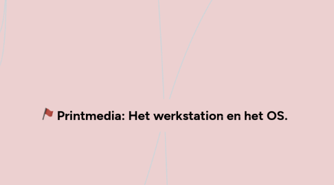 Mind Map: Printmedia: Het werkstation en het OS.