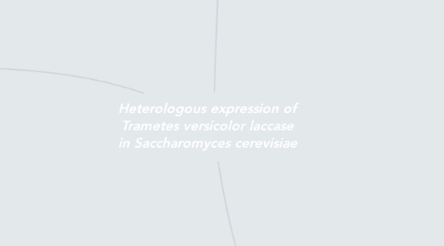 Mind Map: Heterologous expression of Trametes versicolor laccase in Saccharomyces cerevisiae