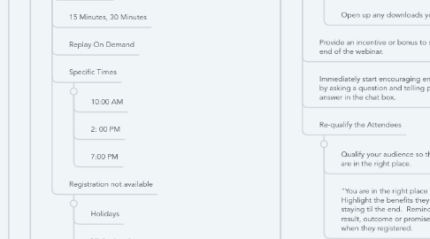 Mind Map: The Fundamentals of an Evergreen Webinar