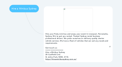 Mind Map: Hire a Minibus Sydney
