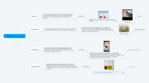 Mind Map: Propiedades fisico quimicas de