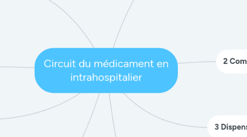 Mind Map: Circuit du médicament en intrahospitalier
