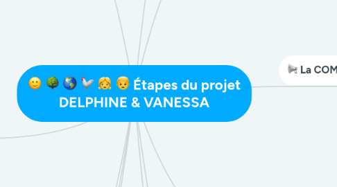 Mind Map: Étapes du projet DELPHINE & VANESSA