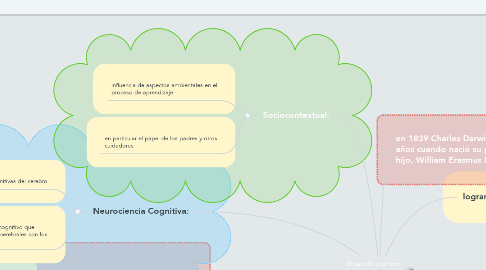 Mind Map: Desarrollo cognitivo durante los primeros 3 años
