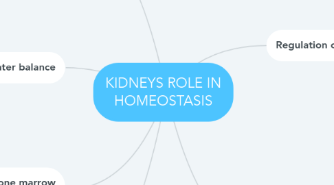 Mind Map: KIDNEYS ROLE IN HOMEOSTASIS