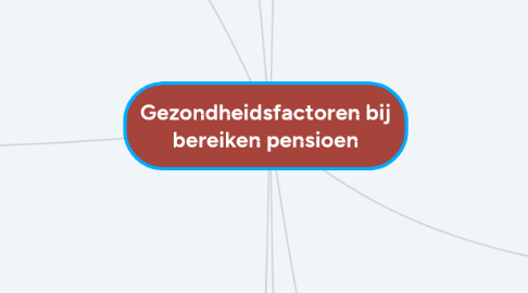 Mind Map: Gezondheidsfactoren bij bereiken pensioen