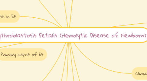 Mind Map: Erythroblastosis Fetalis (Hemolytic Disease of Newborn)