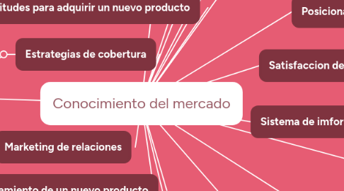 Mind Map: Conocimiento del mercado