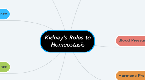 Mind Map: Kidney's Roles to Homeostasis