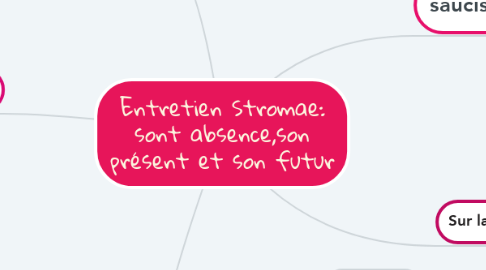 Mind Map: Entretien Stromae: sont absence,son présent et son futur