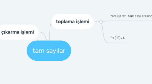 Mind Map: tam sayılar