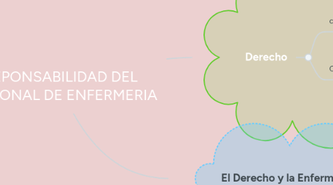 Mind Map: REPONSABILIDAD DEL PERSONAL DE ENFERMERIA