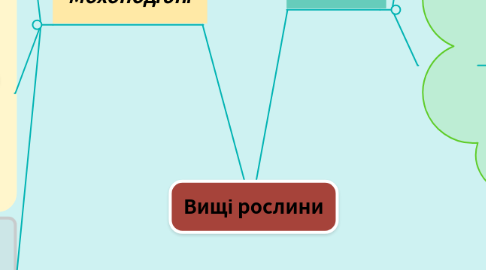 Mind Map: Вищі рослини