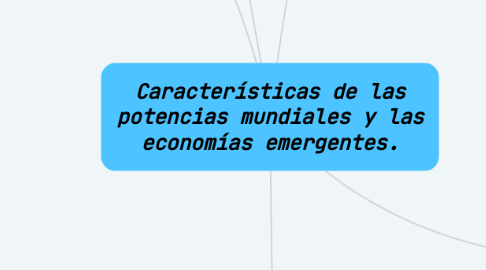 Mind Map: Características de las potencias mundiales y las emergentes.