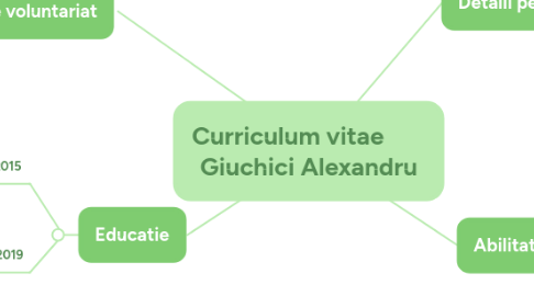 Mind Map: Curriculum vitae Giuchici Alexandru