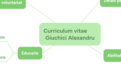 Mind Map: Curriculum vitae        Giuchici Alexandru