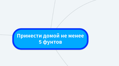 Mind Map: Принести домой не менее 5 фунтов