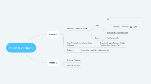 Mind Map: META 5 VENDAS