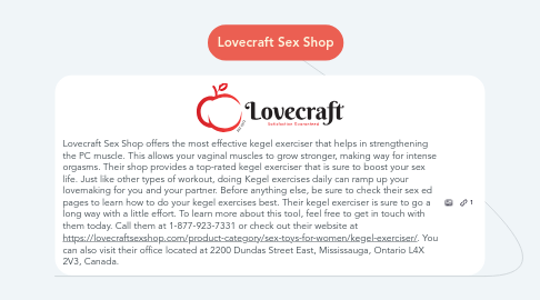 Mind Map: Lovecraft Sex Shop