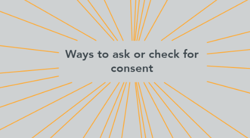 Mind Map: Ways to ask or check for consent