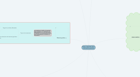 Mind Map: Flujo y expresión de la  información genética