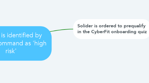 Mind Map: Soldier is identified by higher command as 'high risk'