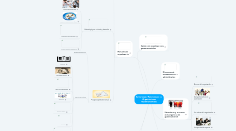 Mind Map: Estructuras y Funciones de las Organizaciones Gubernamentales