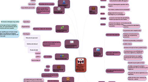 Mind Map: ROLES DIRECTIVOS DESDE LA PERSPECTIVA DEL NEGOCIO