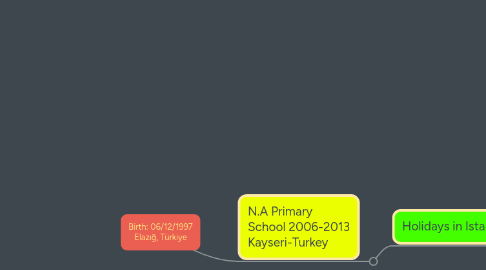 Mind Map: Birth: 06/12/1997 Elazığ, Türkiye