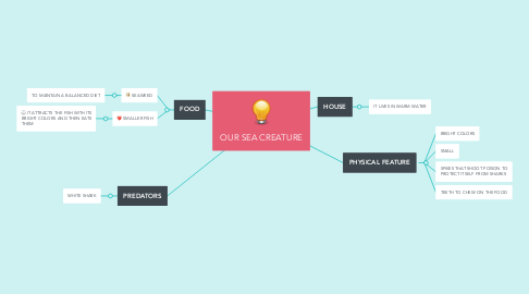 Mind Map: OUR SEA CREATURE
