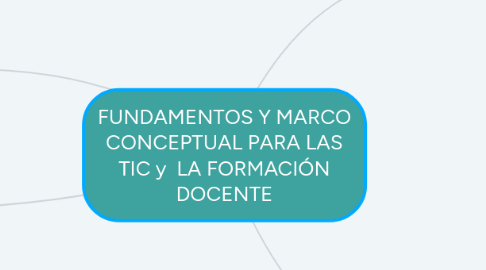 Mind Map: FUNDAMENTOS Y MARCO CONCEPTUAL PARA LAS TIC y LA FORMACIÓN DOCENTE