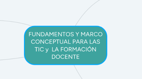 Mind Map: FUNDAMENTOS Y MARCO CONCEPTUAL PARA LAS TIC y  LA FORMACIÓN DOCENTE