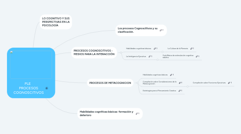 Mind Map: PLE PROCESOS COGNOSCITIVOS