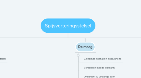 Mind Map: Spijsverteringsstelsel