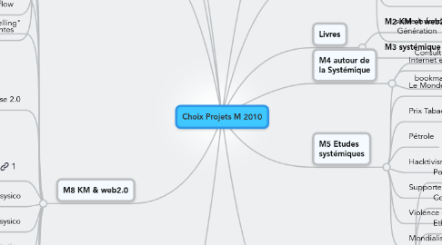 Mind Map: Choix Projets M 2010