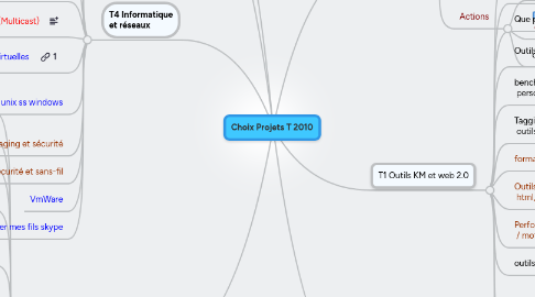 Mind Map: Choix Projets T 2010