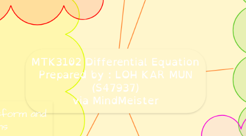Mind Map: MTK3102 Differential Equation Prepared by : LOH KAR MUN (S47937) via MindMeister