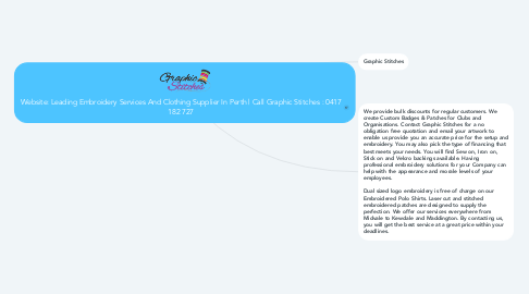 Mind Map: Website: Leading Embroidery Services And Clothing Supplier In Perth | Call Graphic Stitches : 0417 182 727