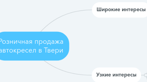 Mind Map: Розничная продажа автокресел в Твери