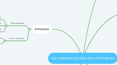 Mind Map: Les relations sociales dans l'entreprise