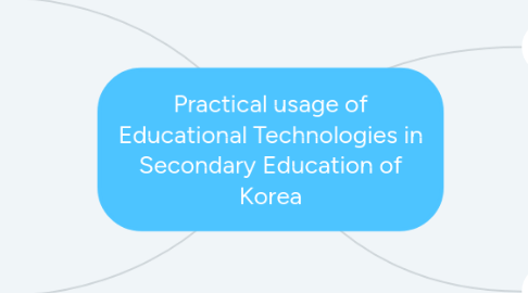 Mind Map: Practical usage of Educational Technologies in Secondary Education of Korea