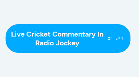 Mind Map: Live Cricket Commentary In Radio Jockey