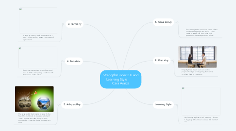 Mind Map: StrengthsFinder 2.0 and Learning Style          Cara Araiza