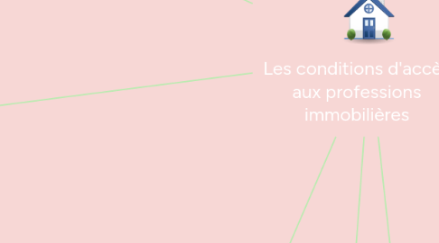 Mind Map: Les conditions d'accès aux professions immobilières