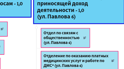 Mind Map: Главный врач – 1,0 (ул. Павлова 6)
