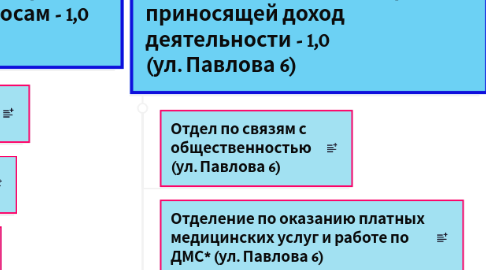 Mind Map: Главный врач – 1,0  (ул. Павлова 6)