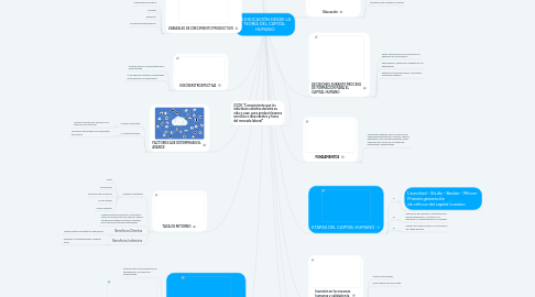 Mind Map: LA EDUCACIÓN DESDE LA  TEORÍA DEL CAPITAL  HUMANO